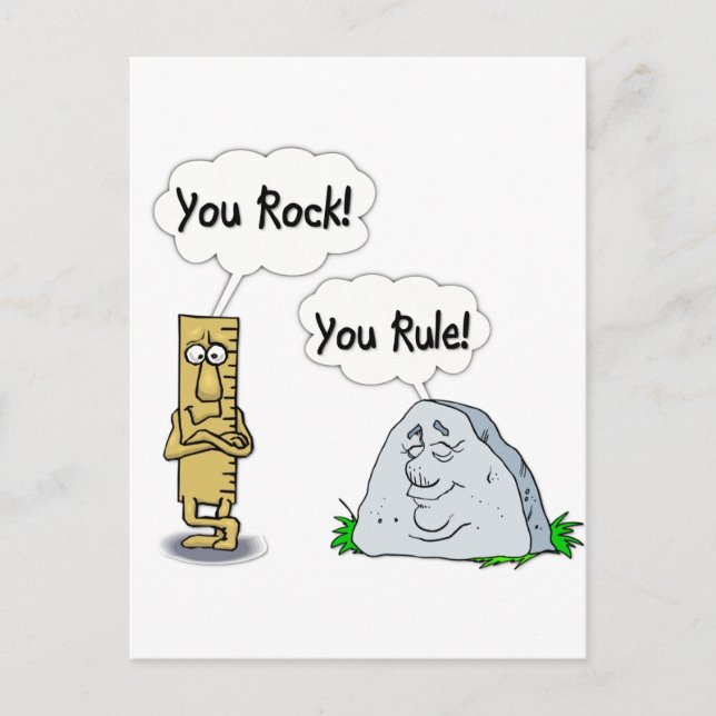 You Rock, You Rule Postcard (Front)