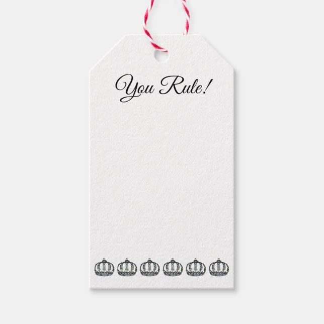 "You Rule!” Gift Tags (Front)