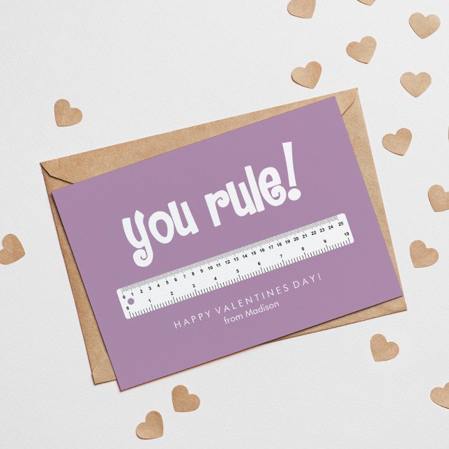 You Rule! Kids Classroom Valentines Card (Creator Uploaded)