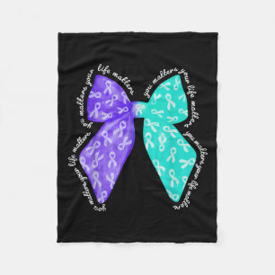 You S Your Life S Suicide Prevention Awareness  Fleece Blanket