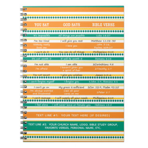 YOU SAY GOD SAYS, Hope and Optimistic Scriptures Spiral Notebook