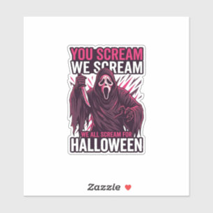 You Scream We Halloween Ghostface Bloody Knife