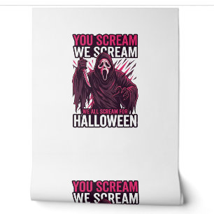 You Scream We Halloween Ghostface Bloody Knife Wallpaper