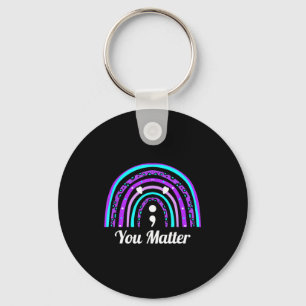 You Semicolon - Suicide Awareness Key Ring
