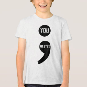 You Semicolon Suicide Prevention Awareness Survivo Tri-Blend Shirt