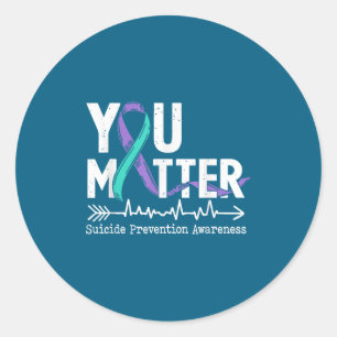 You Semicolon Suicide Prevention Awareness Week Classic Round Sticker