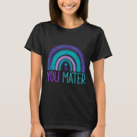 You Semicolon Suicide Prevention Purple Teal Rainb