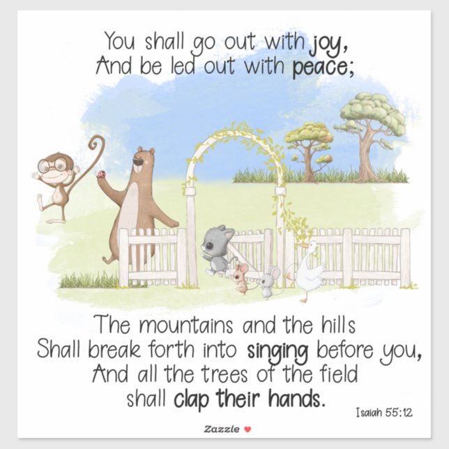 You Shall Go Out with Joy Isaiah 55:12 (Sheet)