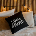 You Shine Throw Pillow<br><div class="desc">Decorate your home with this lovely,  "You Shine" moon and stars pillow! Matching tote bag,  t-shirts,  cards,  stickers,  and wrapping paper available!</div>