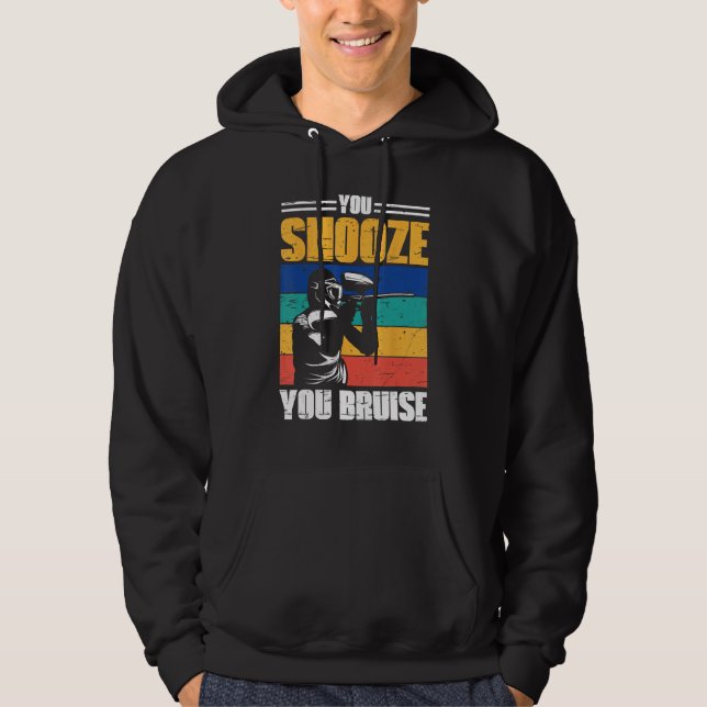 You Snooze You Bruise Paintball Game Squad For Men Hoodie (Front)