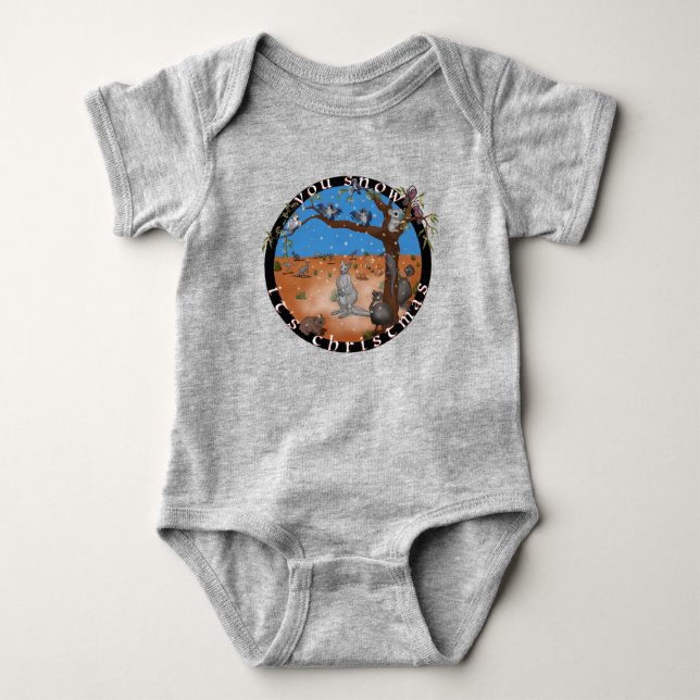 You snow it's Christmas - Aussie outback bodysuit (Front)