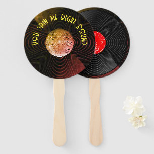 You spin me right round hand fan
