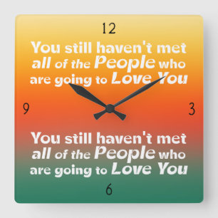 You still haven't met…  square wall clock