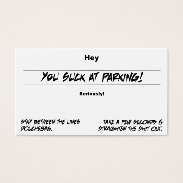 You Suck At Parking (Front)