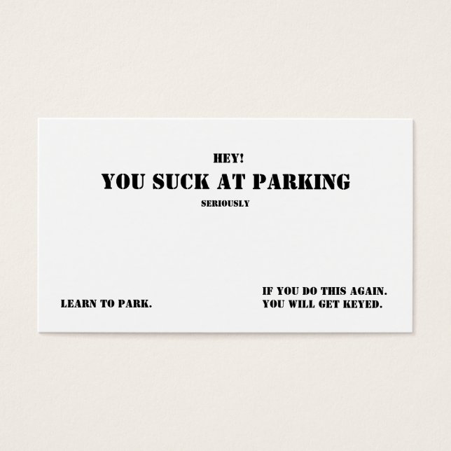 You Suck At Parking (Front)
