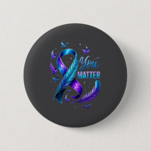 You Suicide Awareness Ribbon Butterfly For Women M 6 Cm Round Badge