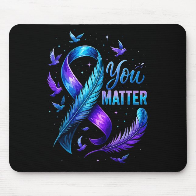 You Suicide Awareness Ribbon Butterfly For Women M Mouse Pad (Front)