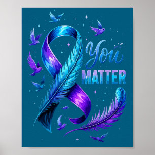 You Suicide Awareness Ribbon Butterfly For Women M Poster