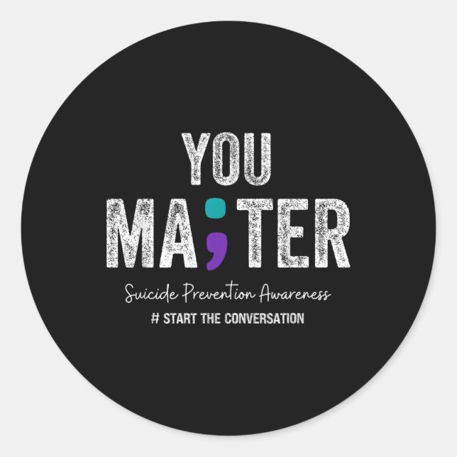 You Suicide Prevention 2024  Classic Round Sticker (Front)
