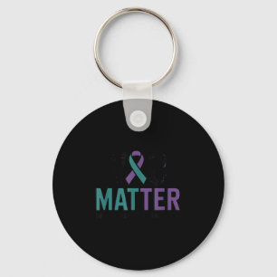 You Suicide Prevention Awareness Ribbon  Key Ring