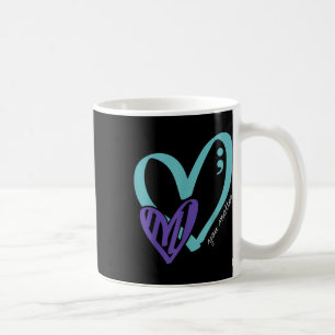 You Suicide Prevention Awareness Teal Purple Heart Coffee Mug