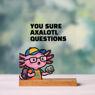 You sure axolotl questions Cute Sarcastic Meme Acrylic Sign