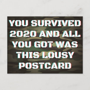 You Survived 2020 Funny New Year Postcard