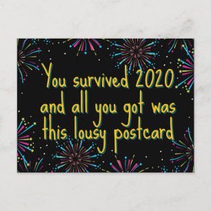 You Survived 2020 Funny New Year Postcard