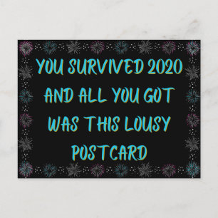 You Survived 2020 Funny New Year Postcard
