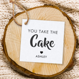 You Take the Cake Gift Tag, Cake Pop Tag, Kraft Favour Tags