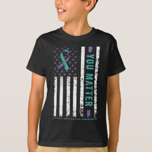 You Teal & Purple Ribbon Suicide Prevention Aw T-Shirt