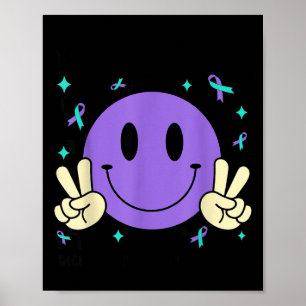 You Teal Purple Ribbon Suicide Prevention Awarenes Poster