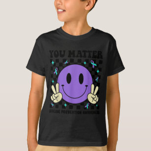 You Teal Purple Ribbon Suicide Prevention Awarenes T-Shirt