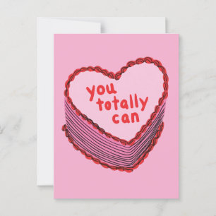 You totally can cake aesthetic postcard