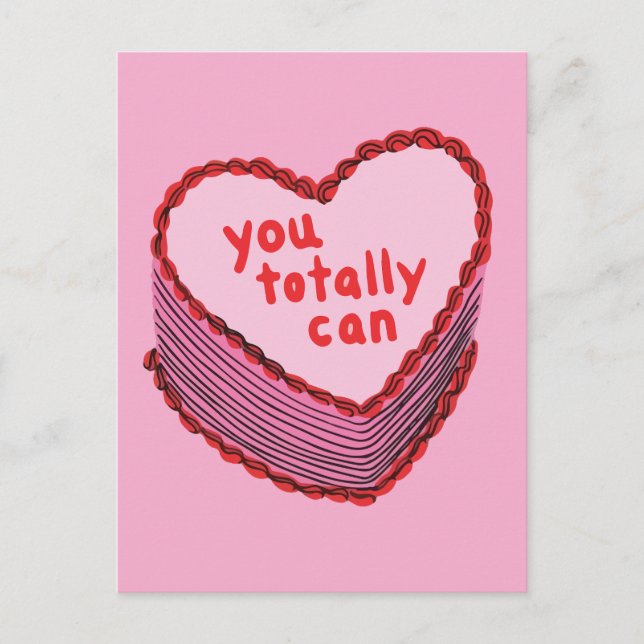 You totally can cake aesthetic postcard (Front)