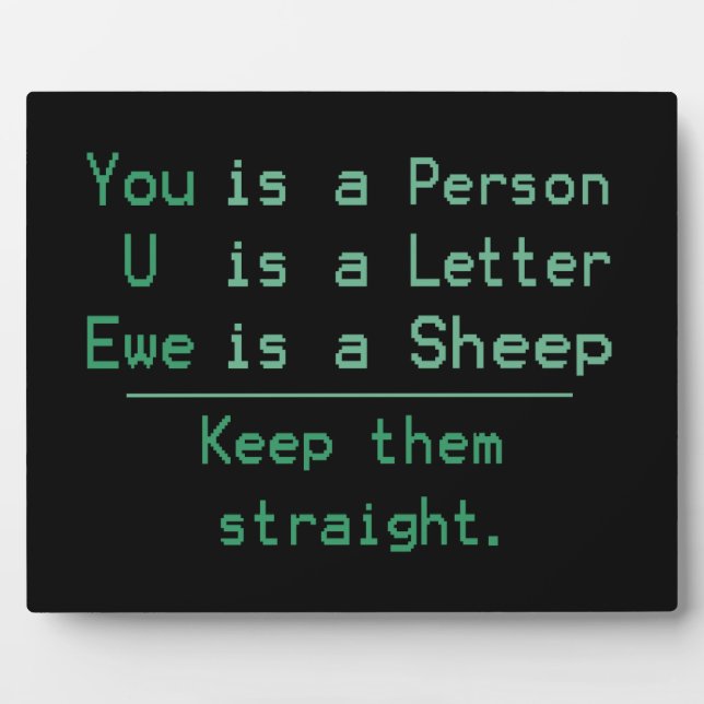 YOU U EWE PLAQUE (Front)