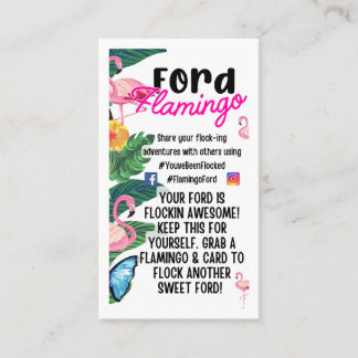 You’ve been Flamingo’d Truck Cards Tags
