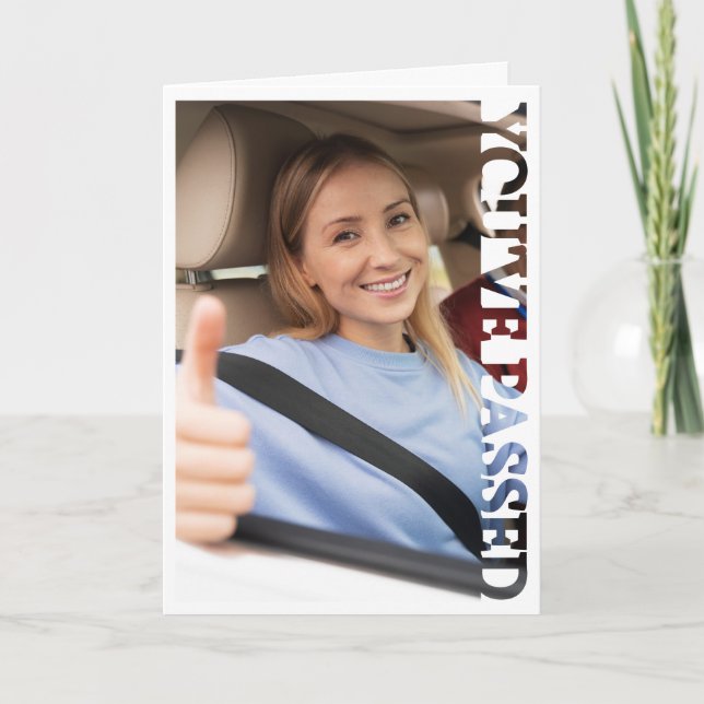 You’ve Passed Photo Frame Congratulation Card (Front)