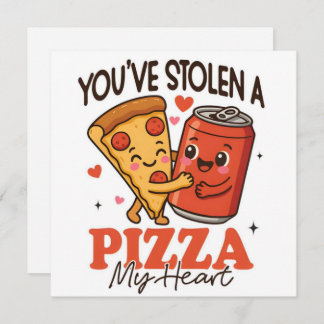 You’ve Stolen a Pizza My Heart Flat Holiday Card