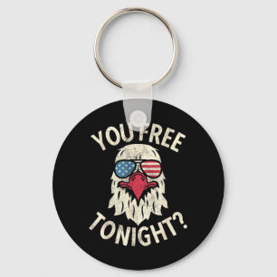 You Vintage 4th Of July Eagle Aamerican Flag Key Ring