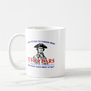 You Voted To Throw Away Democracy Because Egg Pric Coffee Mug