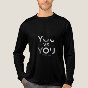 You vs You Every Day Fitness Motivation Discipli Tri-Blend Shirt