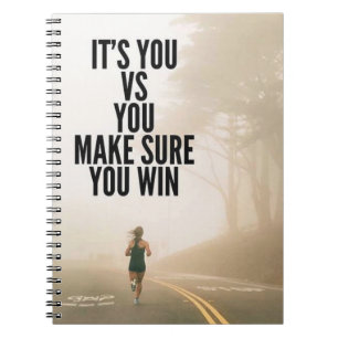 YOU vs YOU - Women's Workout Motivational Spiral Notebook