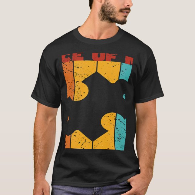 You Want A Piece Of Me Retro Jigsaw Puzzling T-Shirt (Front)