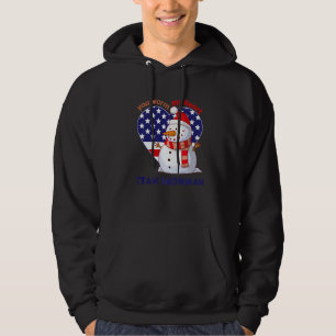 You Warm My Heart Team Snowman Heart Shaped US Fla Hoodie