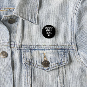 You Were Never Real – Glitched Broken Heart Design 3 Cm Round Badge