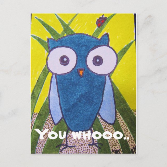 You whooo.. postcard (Front)
