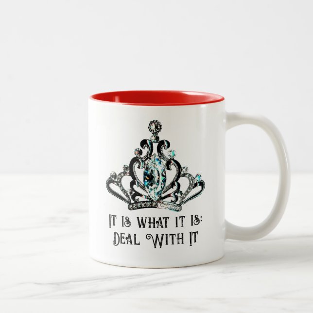 You Will Address Me As QUEEN Two-Tone Coffee Mug (Right)