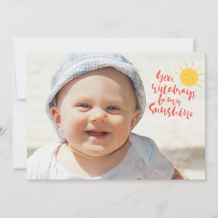 You Will Always Be My Sunshine Photo Invitation