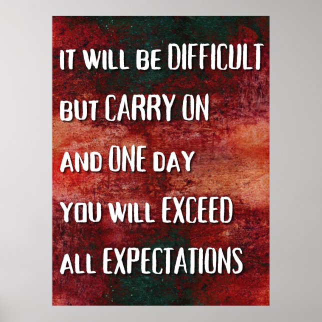 You WILL Exceed Expectations Poster (Front)